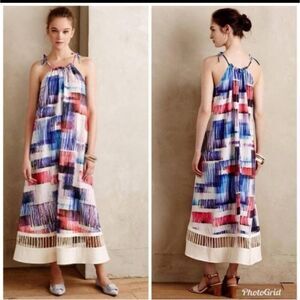 Anthropologie Sachin + Babi SB Sonora Watercolor Print Trapeze Dress -  Size XS